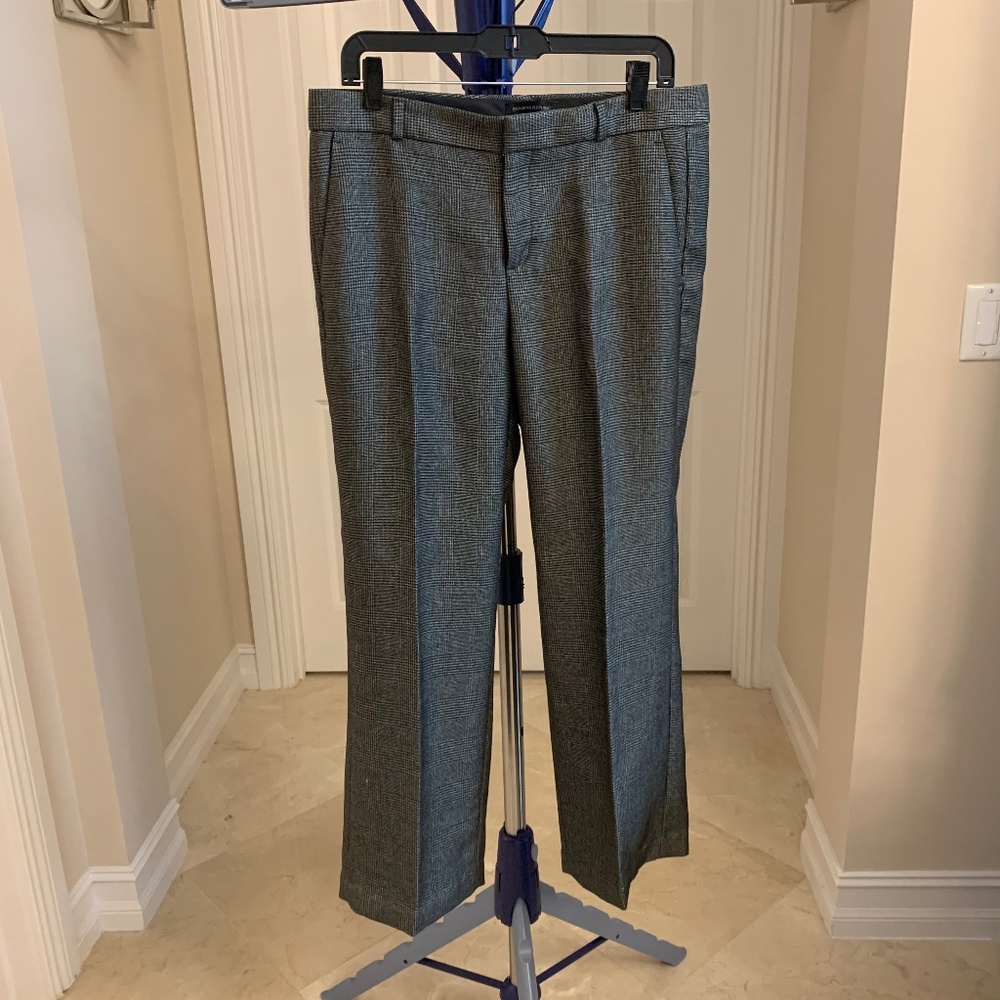 Banana Republic Black Plaid Dress Pants sz 10